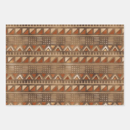 Hojas de papel de envolvimiento geográfico metálic