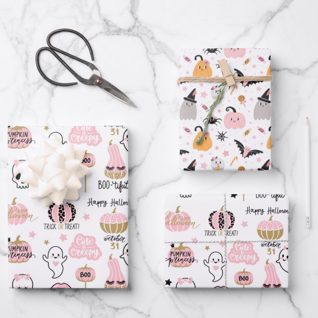 Hojas de papel de envolvimiento mixtas de Hallowee (Anverso)