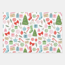 Hojas de papel de envolvimiento para feriado y bri