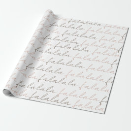 Hojas de papel de envolvimiento rosado Boho Minima
