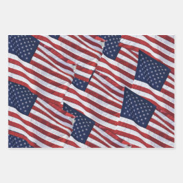 Hojas de papel de la bandera de los Estados Unidos