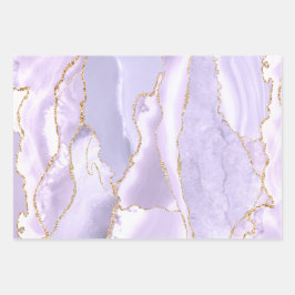 hojas de papel de lavanda y agate morado