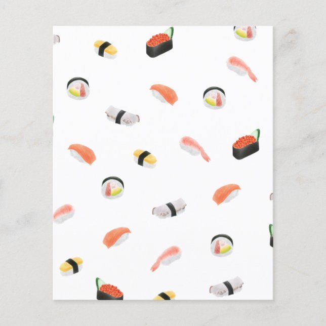 Hojas de papel de patrón de sushi japonés (Anverso)