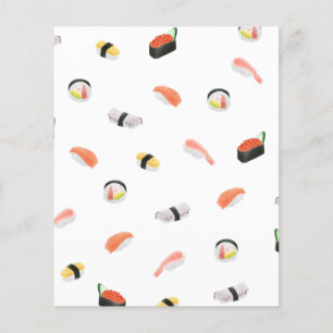 Hojas de papel de patrón de sushi japonés