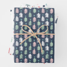 Hojas de papel de regalo azul invierno