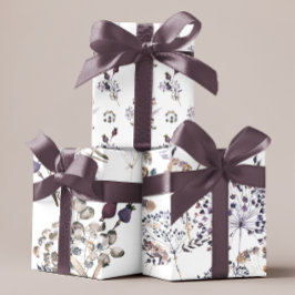 Hojas de papel de regalo botánico boho 