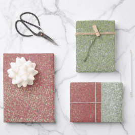 Hojas de papel de regalo con brillo falso