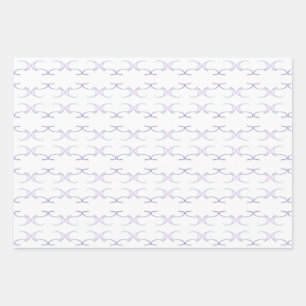Hojas de papel de regalo con estampado de sueño pú