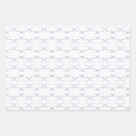 Hojas de papel de regalo con patrón de sueño púrpu