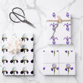 Hojas de Papel de Regalo de Iris Púrpura