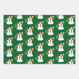 Hojas de Papel de Regalo de Muñeco de Nieve con Te