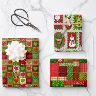 Hojas de papel de regalo de Navidad lindas y color