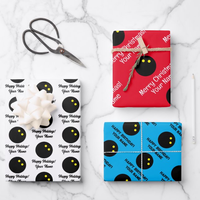 Hojas de papel de regalo de Navidad personalizadas (Anverso)