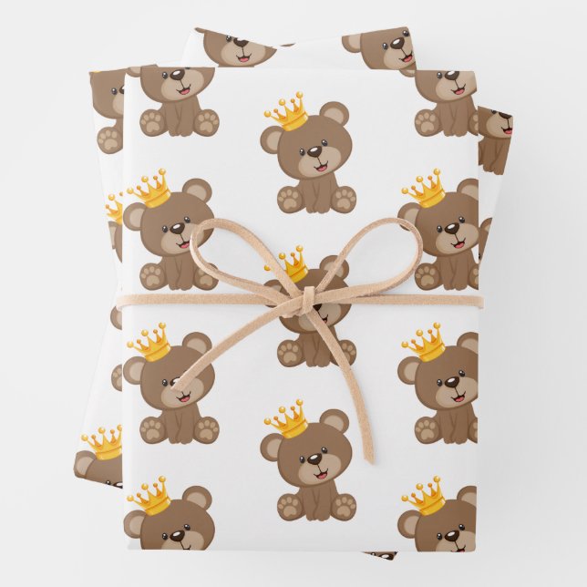 Hojas de Papel de Regalo de Osito de Peluche con C (In situ)