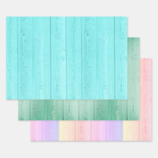Hojas de papel de regalo de panel de madera de pla