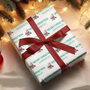Hojas de papel de regalo de Santa personalizadas