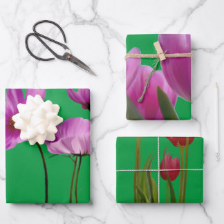 Hojas de Papel de Regalo Flor