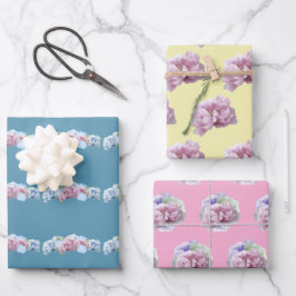 Hojas de papel de regalo florales elegantes