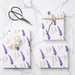 Hojas de Papel de Regalo Lavanda