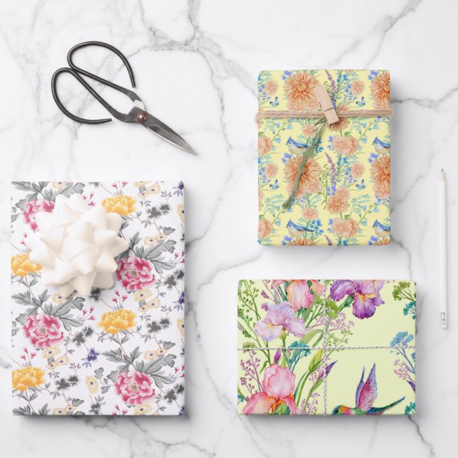 Hojas de Papel de Regalo Mello Amarillo (Anverso)