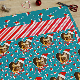Hojas de Papel de Regalo Navideño Verde Turquesa c