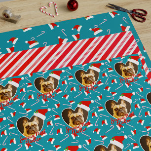 Hojas de Papel de Regalo Navideño Verde Turquesa c