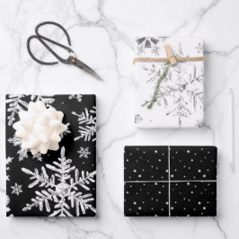 Hojas de papel de relleno de copos de nieve de col