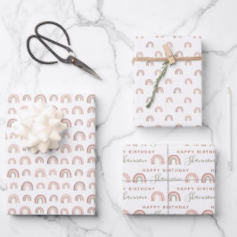 Hojas de papel de relleno de cumpleaños con arcoir