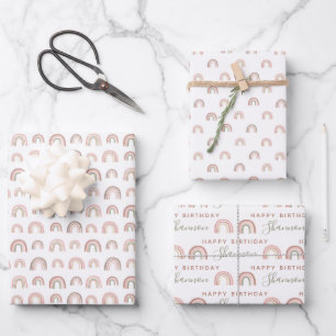 Hojas de papel de relleno de cumpleaños con arcoir