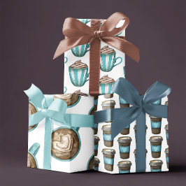 Hojas de papel de relleno de latte para café