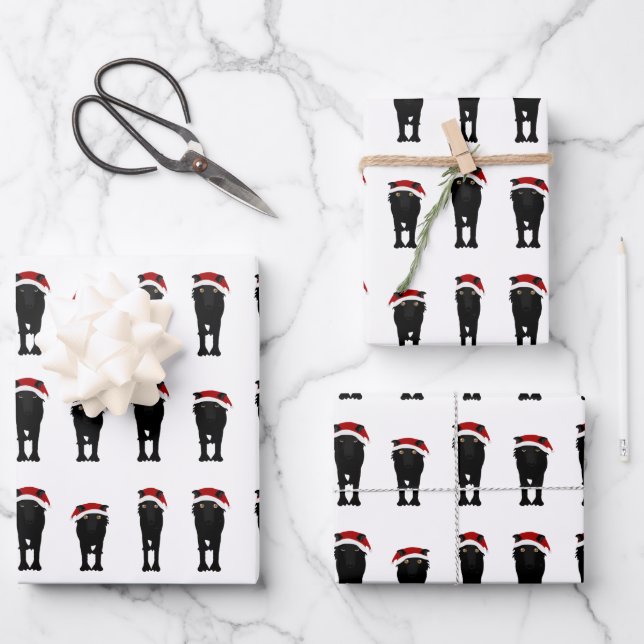 Hojas de papel de relleno de lobo de vacaciones (Anverso)