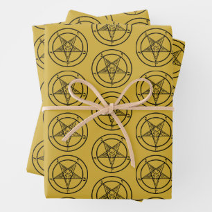 Hojas de papel de relleno de pentagramas de Baphom