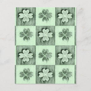 Hojas de papel de shamrock de Green St Patrick