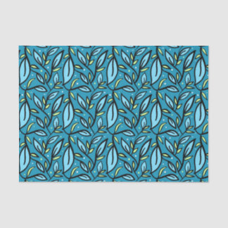 Hojas de papel de tejidos azules