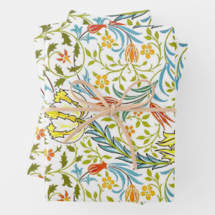 Hojas de papel de William Morris del siglo XIX