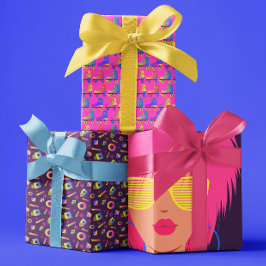 Hojas de papel envolvente de los años 1980