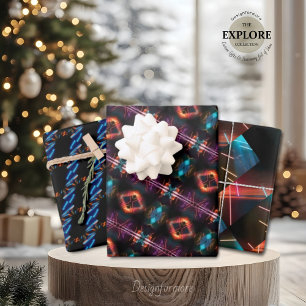 HOJAS DE PAPEL Neon artísticas modernas WRAPPING