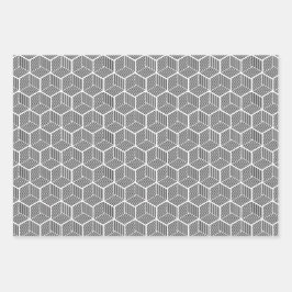 Hojas de papel para envolver a escala de grises en