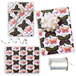 Hojas de papel para envolver a la hija