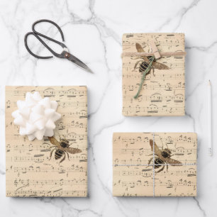 Hojas de papel para envolver abejas