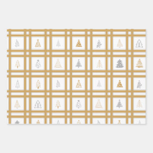 Hojas de papel para envolver árboles de Navidad do