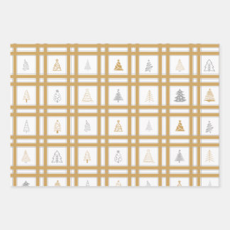 Hojas de papel para envolver árboles de Navidad do