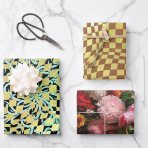 Hojas de papel para envolver de Taffi Op Art Sampl