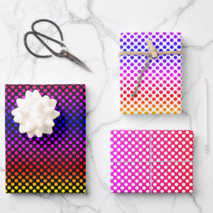 Hojas de papel para envolver el arco iris del punt