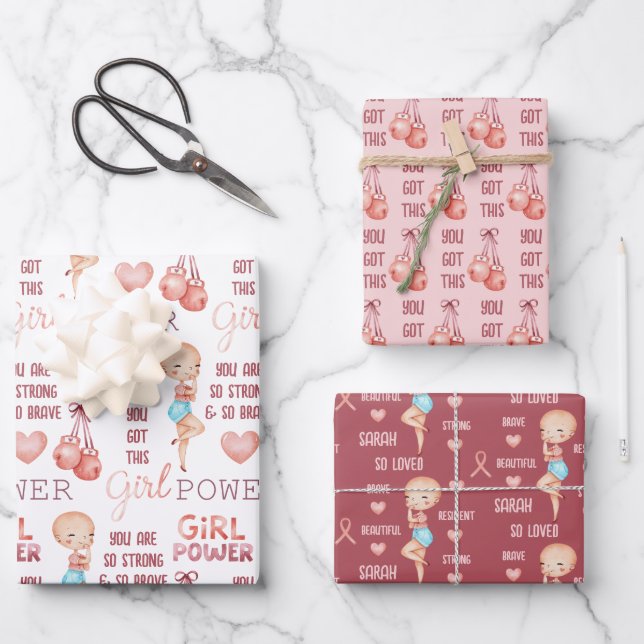 Hojas de papel para envolver el cáncer de mama (Anverso)