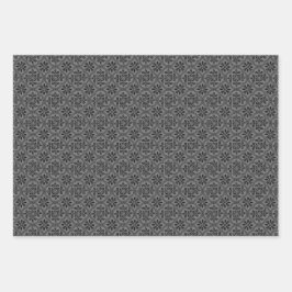 Hojas de papel para envolver en escala de grises d