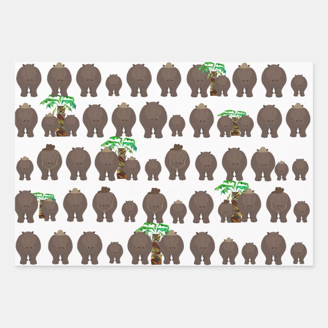 Hojas de papel para envolver Hippo (Anverso)