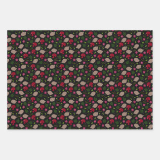 Hojas de papel para envolver hondas y hongos