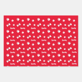 Hojas de papel para envolver huesos de perro perso