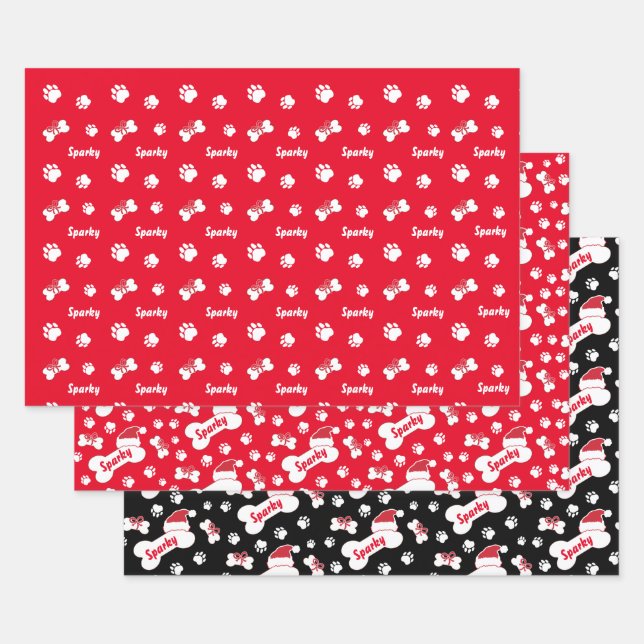 Hojas de papel para envolver huesos de perro perso (Set)